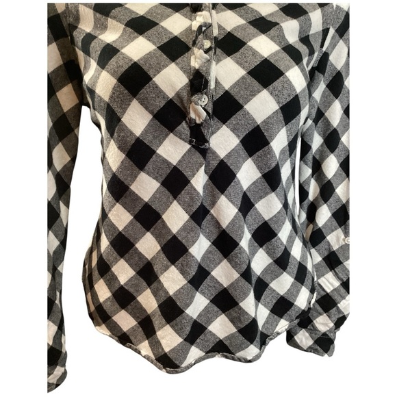 Kim Rogers Black and White Plaid Button Down Shirt, Plus Size 2 XL - Picture 4 of 9